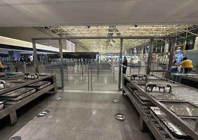 Struttura inox -Controllo bagagli-FIUMICINO